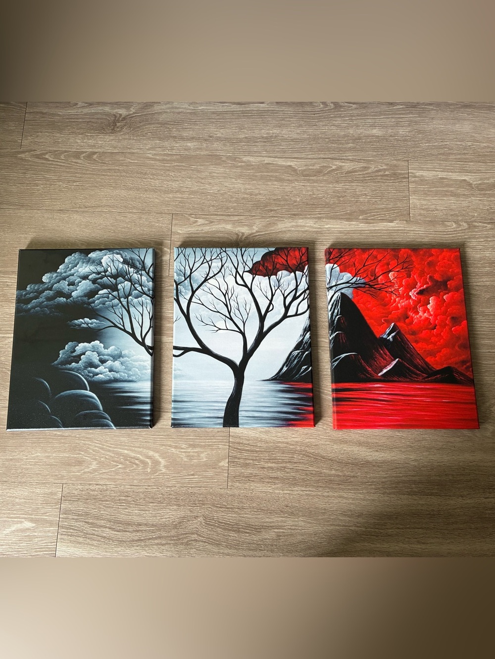 NEW Wrapped Canvas on Wood Wall Art